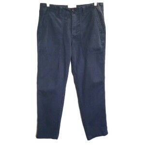 Everlane Men's Navy Blue Utility Chino Pants Cotton Linen 34 X 30